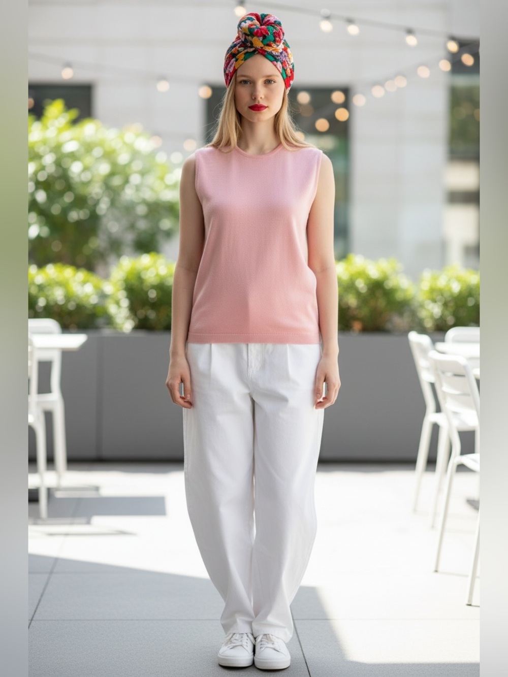 Dior Sleeveless Pink Knit Top